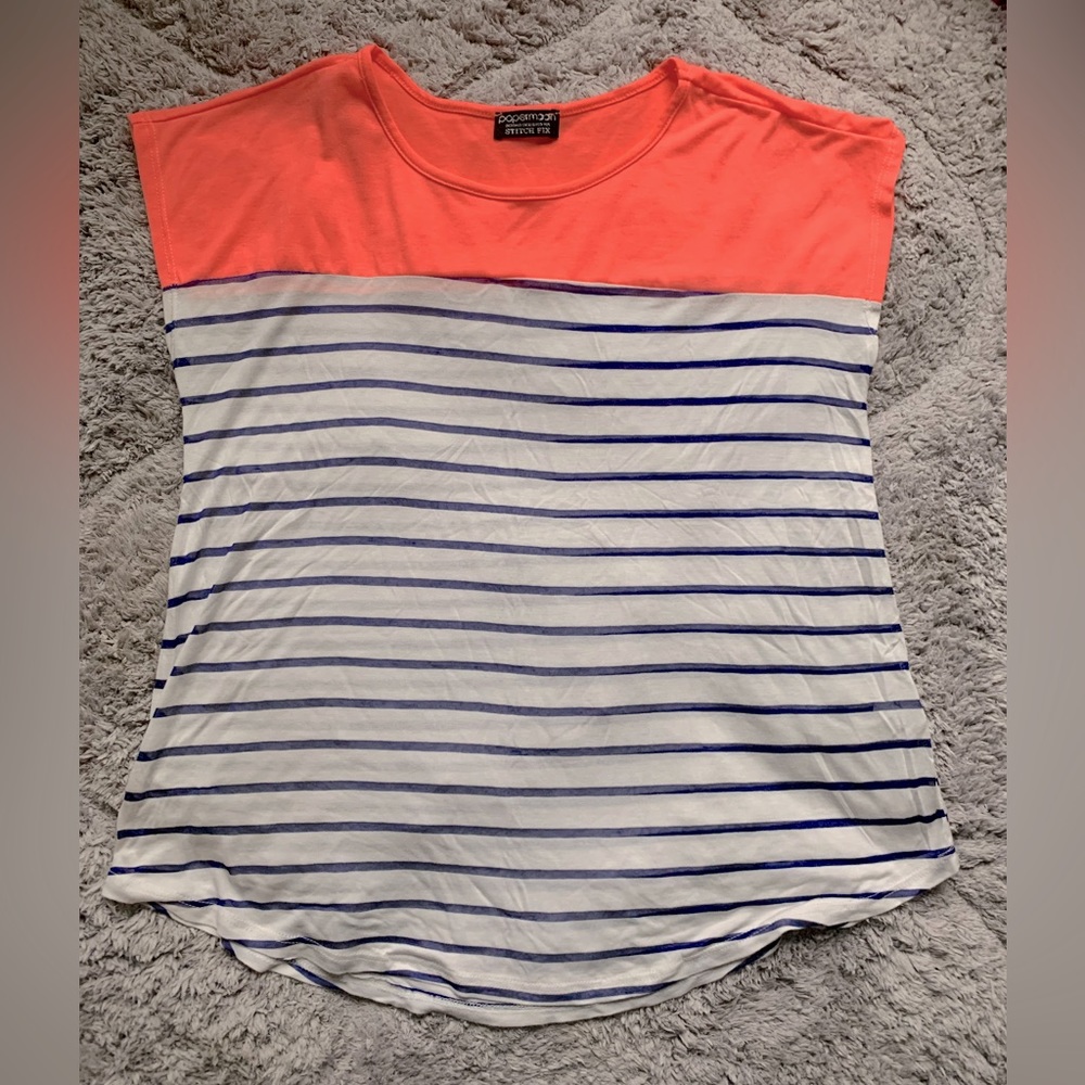 Papermoon Watford Knit Top with Neon Detail